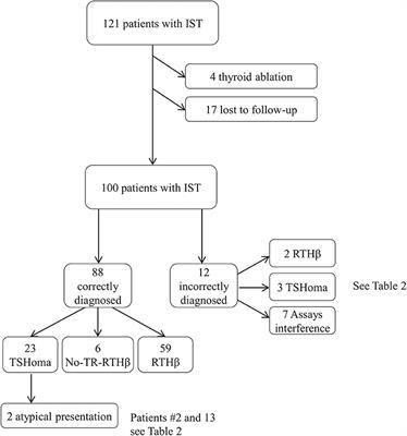 The Differential Diagnosis of Discrepant Thyroid Function Tests: Insistent Pitfalls and Updated Flow-Chart Based on a Long-Standing Experience